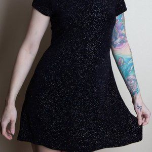 Vintage 90s skater dress sparkly glitter babydoll